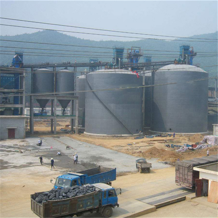 德阳水泥钢板仓2座3000吨青岛项目进入施工